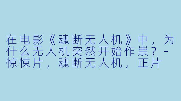 在电影《魂断无人机》中，为什么无人机突然开始作祟？