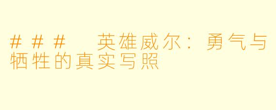 ### 英雄威尔：勇气与牺牲的真实写照