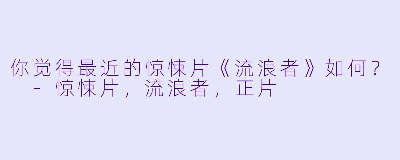 你觉得最近的惊悚片《流浪者》如何？ 