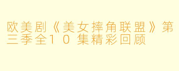 欧美剧《美女摔角联盟》第三季全10集精彩回顾