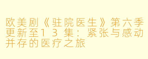 欧美剧《驻院医生》第六季更新至13集:紧张与感动并存的医疗之旅