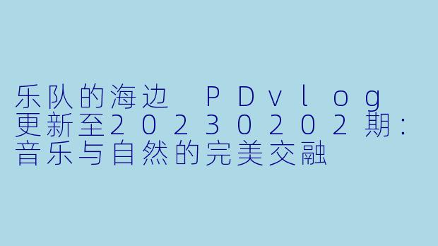 乐队的海边 PDvlog 更新至20230202期:音乐与自然的完美交融