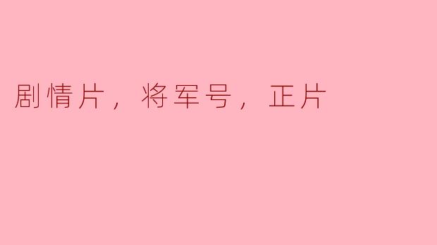 将军号：一部引人深思的剧情片