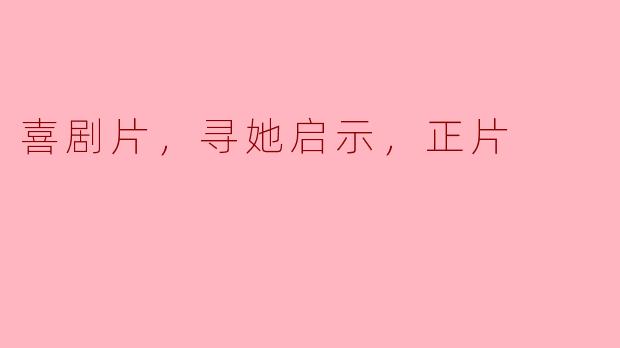 从《寻她启示》看喜剧片的魅力与深意