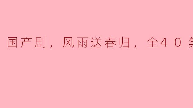 国产剧，风雨送春归，全40集