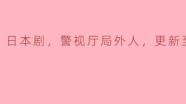 ### 日本剧《警视厅局外人》更新至第09集评析
