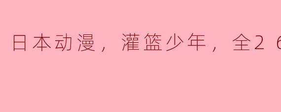 日本动漫，灌篮少年，全26集