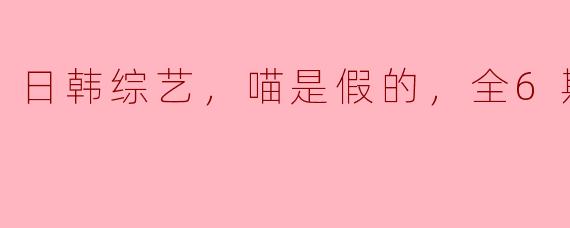 ### 探索日韩综艺《喵是假的》的魅力与奥秘全6期