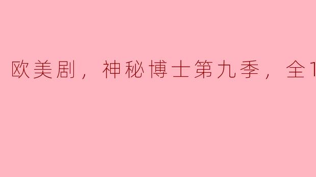 欧美剧，神秘博士第九季，全12集