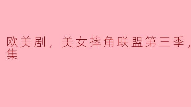 欧美剧，美女摔角联盟第三季，全10集
