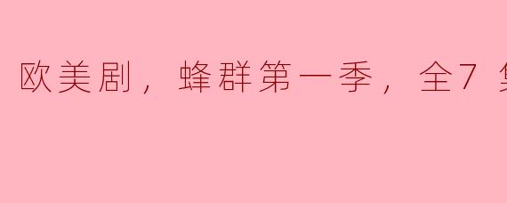 欧美剧《蜂群》第一季共有多少集，主要围绕什么主题展开？