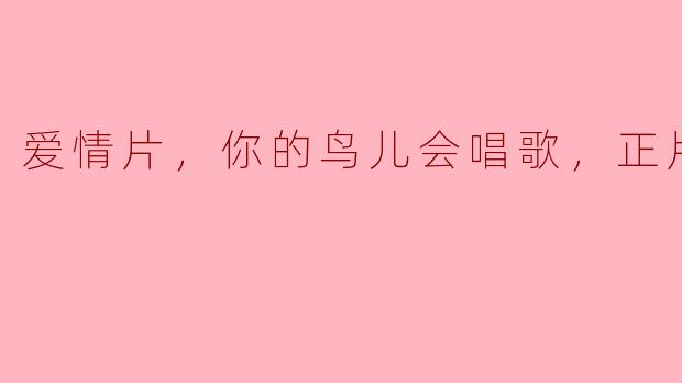 爱情片，你的鸟儿会唱歌，正片