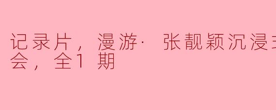 记录片，漫游·张靓颖沉浸式虚拟音乐会，全1期