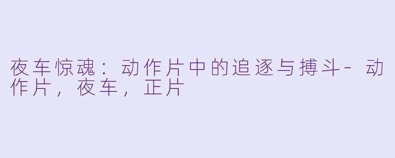 夜车惊魂：动作片中的追逐与搏斗-动作片，夜车，正片