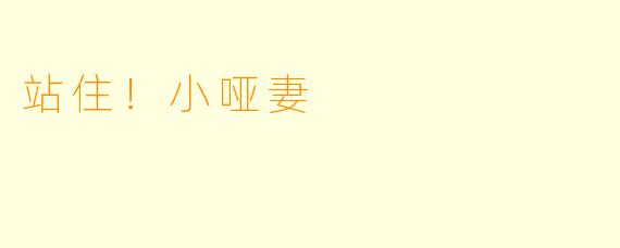 站住！小哑妻