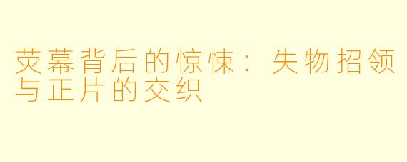 荧幕背后的惊悚：失物招领与正片的交织