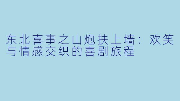 东北喜事之山炮扶上墙：欢笑与情感交织的喜剧旅程