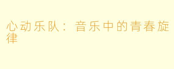 心动乐队：音乐中的青春旋律