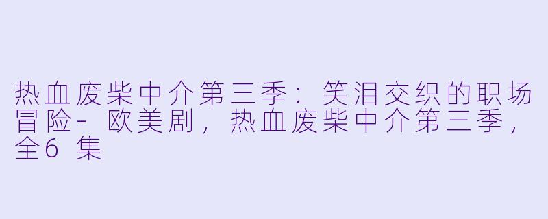 热血废柴中介第三季：笑泪交织的职场冒险-欧美剧，热血废柴中介第三季，全6集
