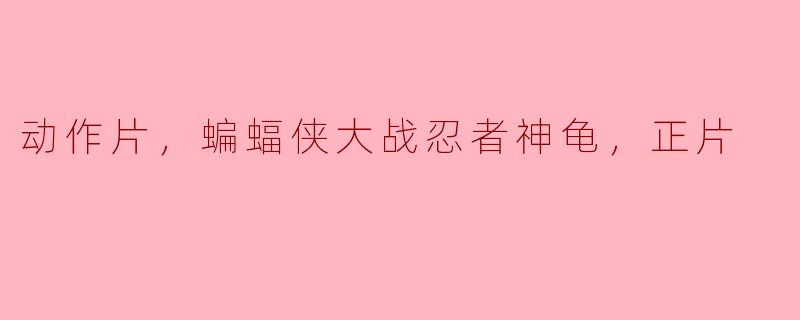 动作片，蝙蝠侠大战忍者神龟，正片