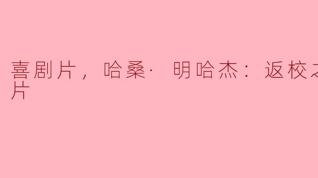 喜剧片，哈桑·明哈杰：返校之王，正片