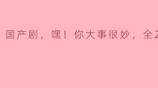 国产剧，嘿！你大事很妙，全24集