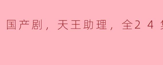 国产剧，天王助理，全24集