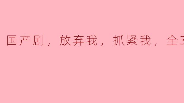 国产剧，放弃我，抓紧我，全38集