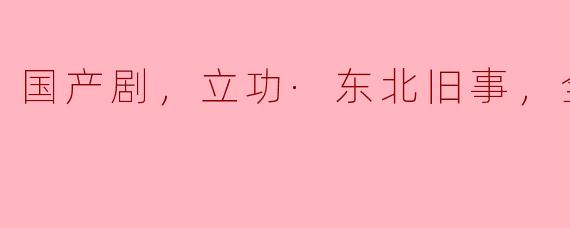 国产剧《立功·东北旧事》讲述了什么样的故事？