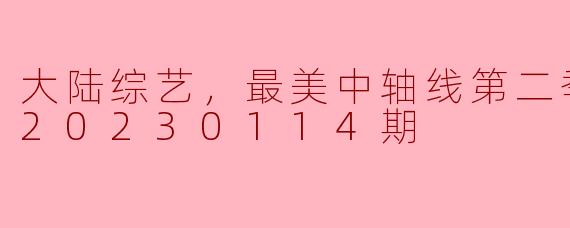 大陆综艺《最美中轴线》第二季目前更新到哪一期？****