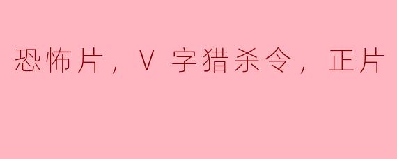 恐怖片，V字猎杀令，正片