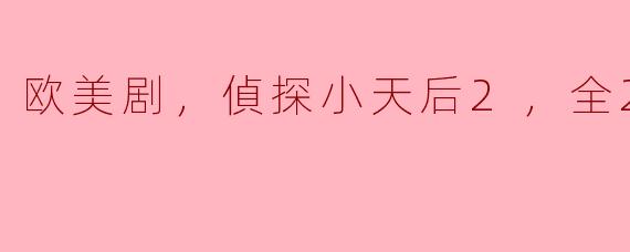 欧美剧《侦探小天后2》一共有多少集，剧情主要讲述了些什么？