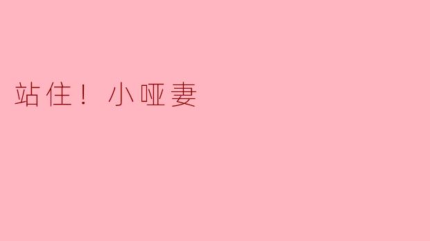 站住！小哑妻