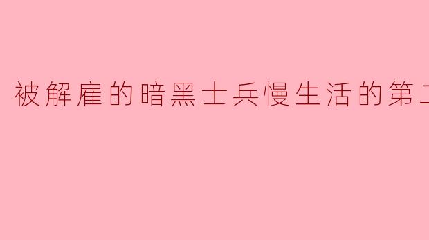被解雇的暗黑士兵慢生活的第二人生
