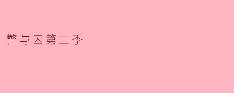 警与囚第二季
