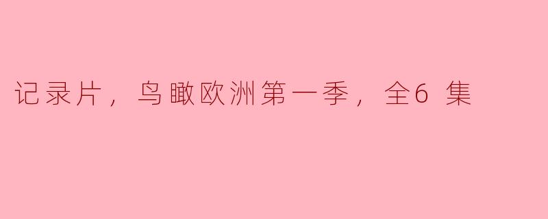 记录片，鸟瞰欧洲第一季，全6集