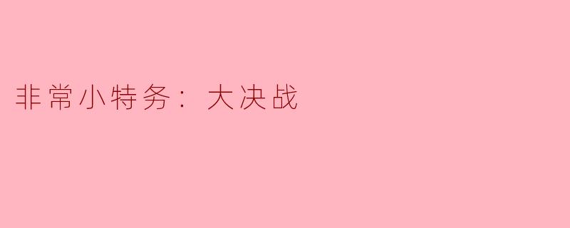 非常小特务：大决战
