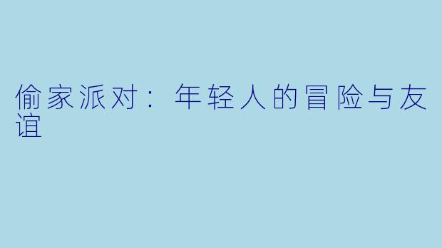 偷家派对：年轻人的冒险与友谊