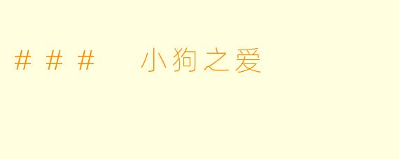 ### 小狗之爱