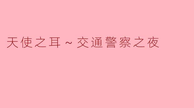### 天使之耳～交通警察之夜