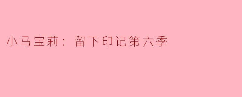 在《小马宝莉：留下印记》第六季中，角色们面临了哪些主要挑战？
