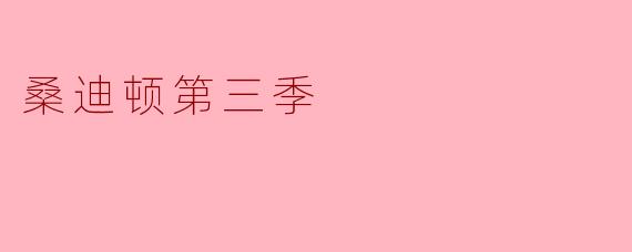 桑迪顿第三季