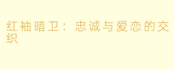 红袖暗卫：忠诚与爱恋的交织