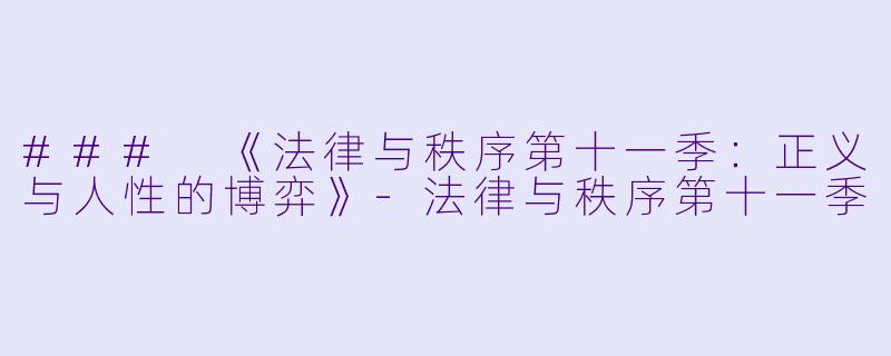 ### 《法律与秩序第十一季：正义与人性的博弈》-法律与秩序第十一季