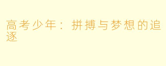高考少年：拼搏与梦想的追逐