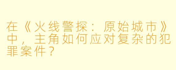 在《火线警探：原始城市》中，主角如何应对复杂的犯罪案件？