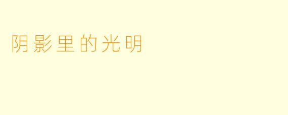 阴影里的光明