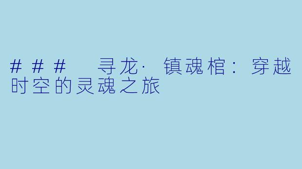 ### 寻龙·镇魂棺：穿越时空的灵魂之旅
