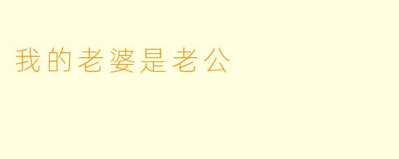 我的老婆是老公
