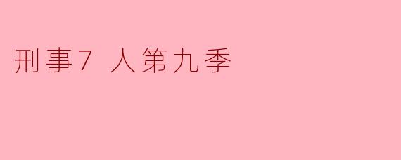 你对《刑事7人第九季》的剧情有什么看法？